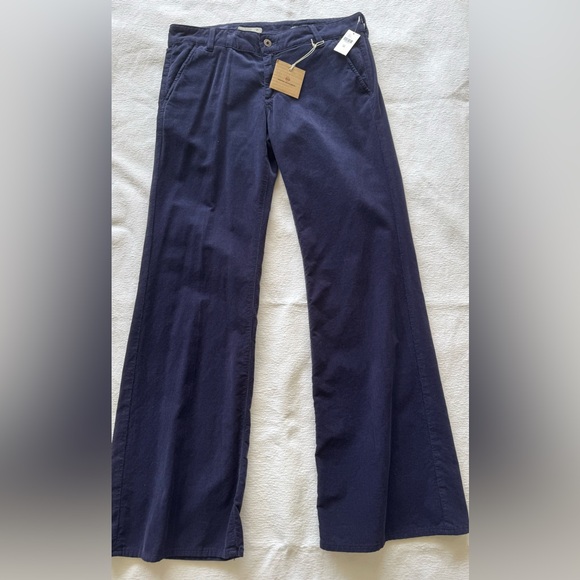 NWT Women’s Ag Adriano Goldschmied Navy Corduroy Pants 30 - Picture 1 of 5